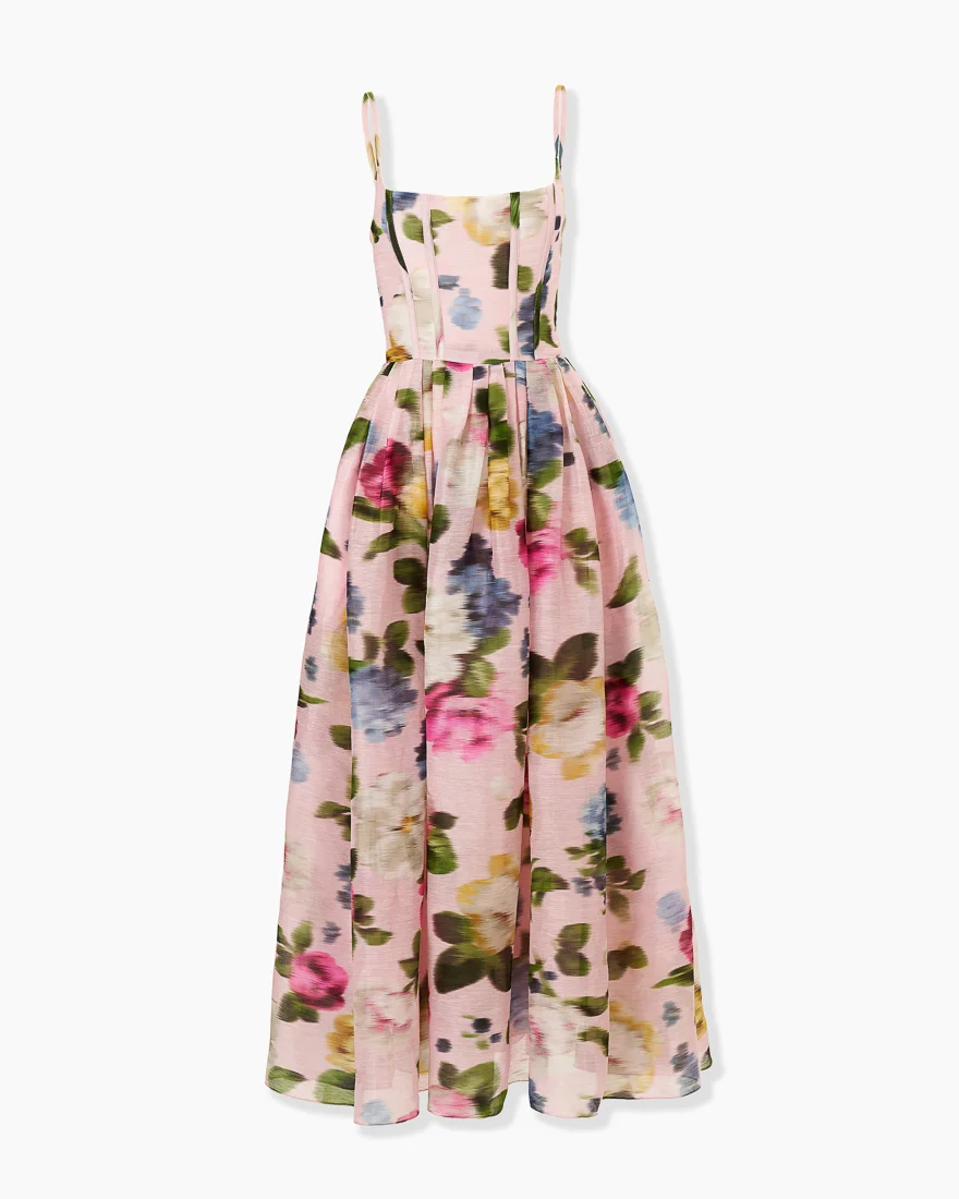 Floral-Print Midi Dress - 1