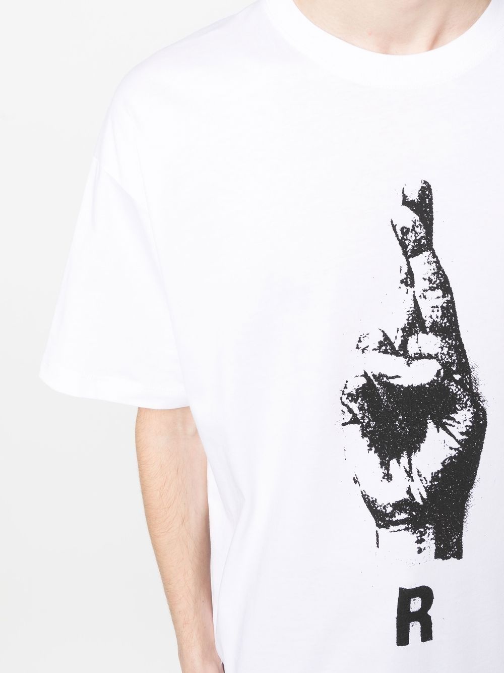 hand sign-print T-shirt - 5