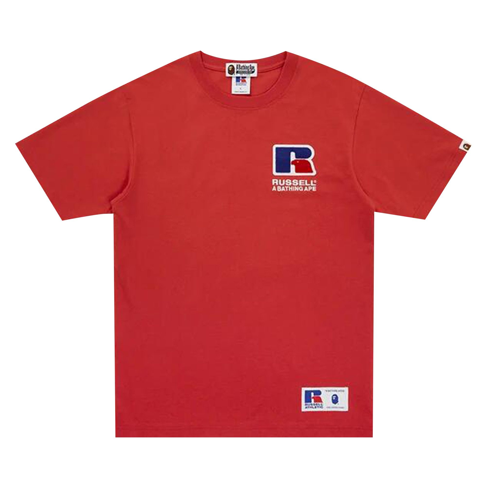 BAPE x Russell Athletic College Tee 'Red' - 1