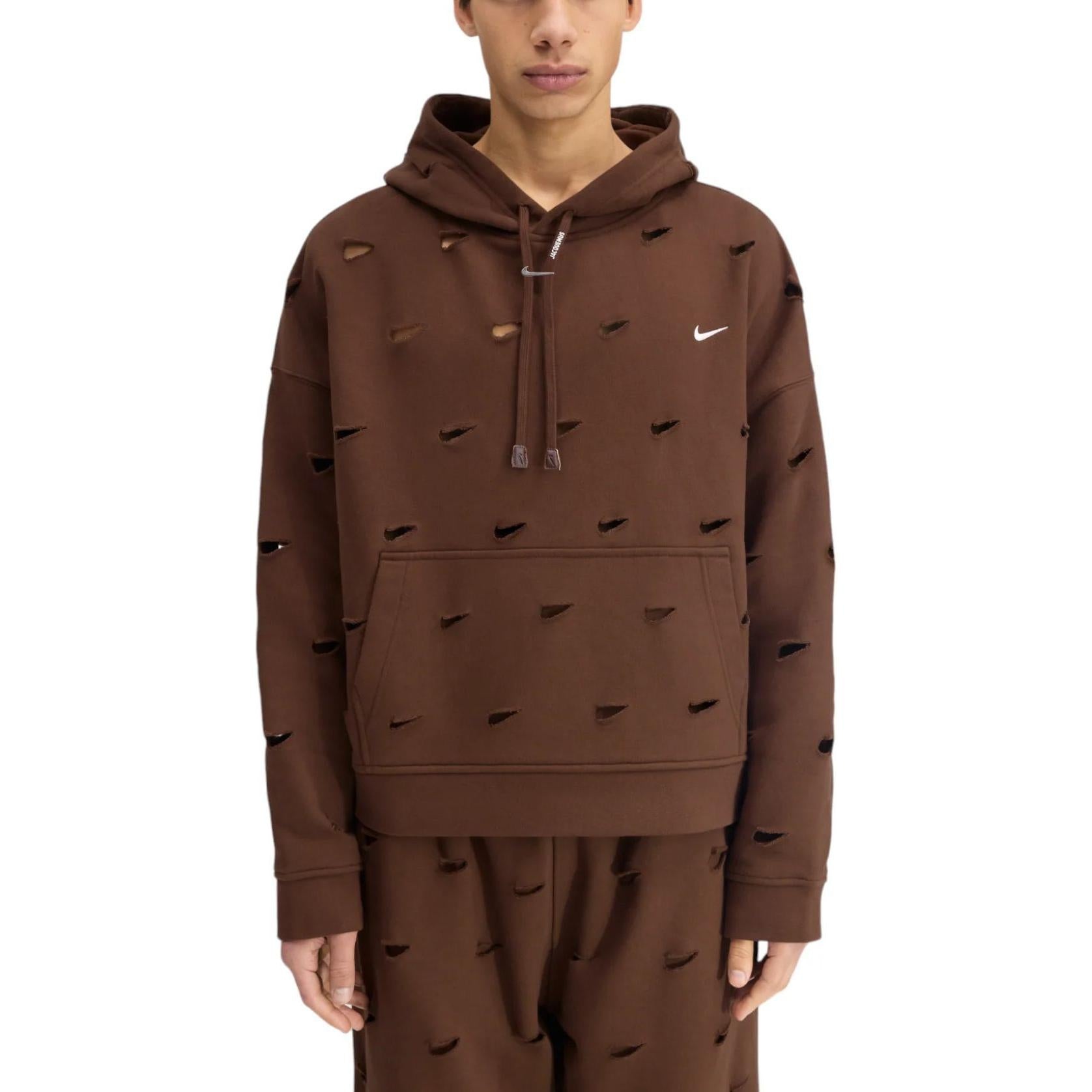 Nike x Jacquemus Swoosh Hoodie (Asia Sizing) 'Cacao Wow' FJ3482-259 - 2