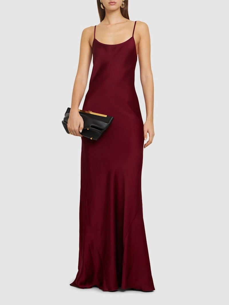 Cami satin crepe long dress - 2