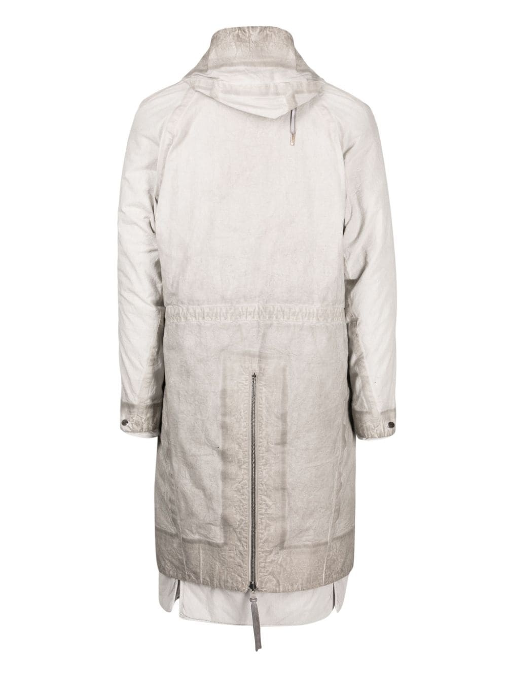 faded-effect hooded parka - 2