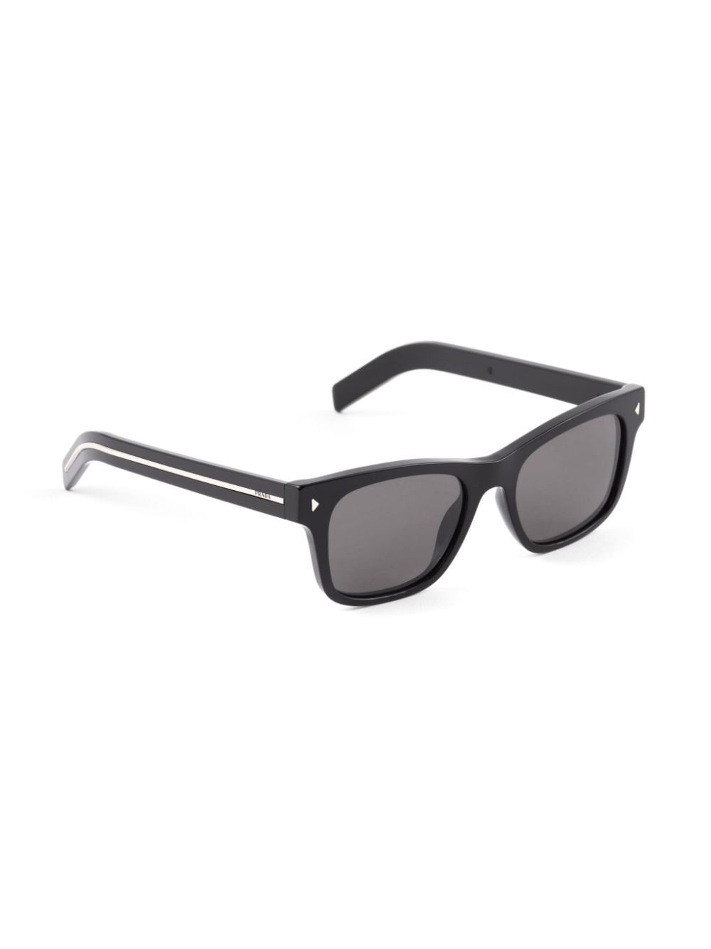 striped metal detail rectangle-frame sunglasses - 2