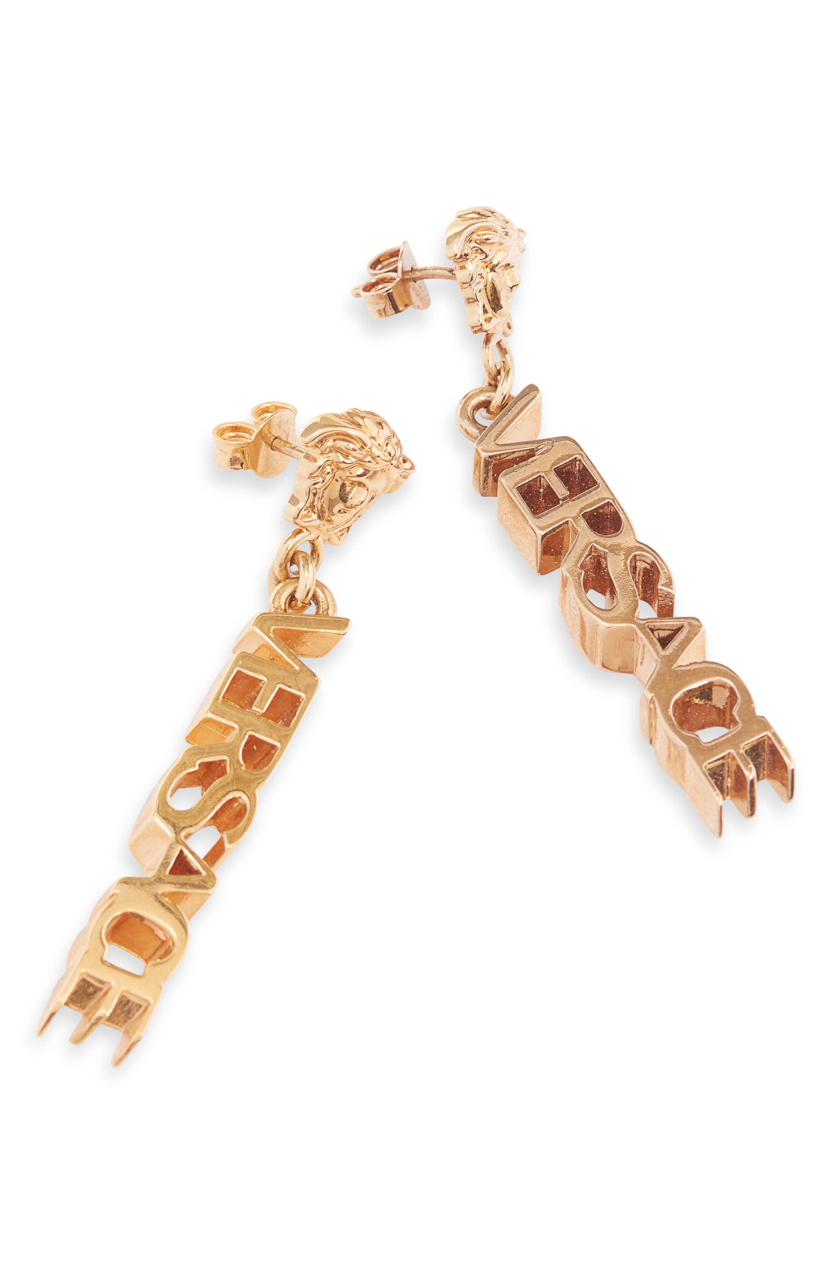 Signature Logo Drop Earrings in  Gold - 9