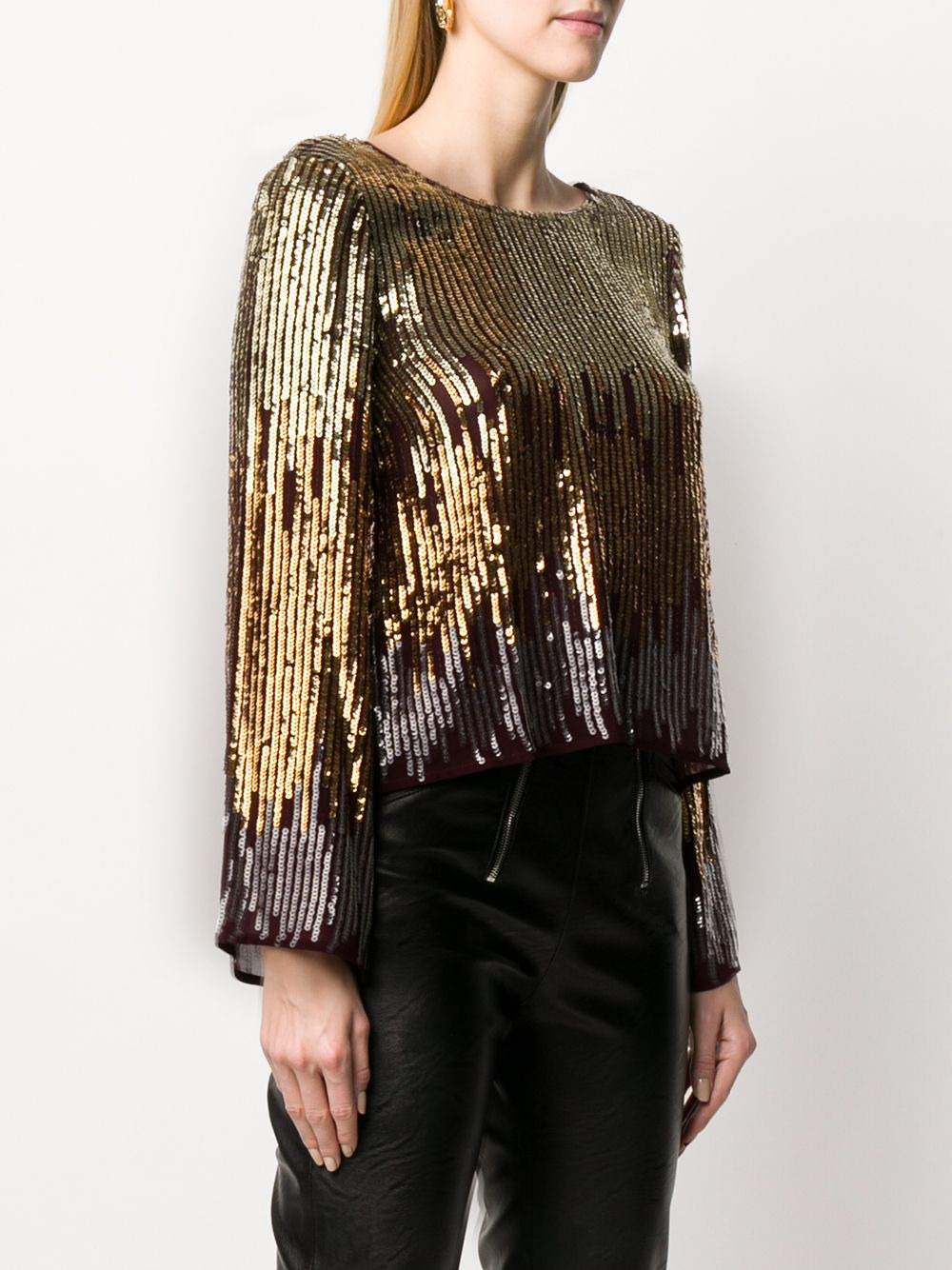 Bettina ombré sequinned blouse - 3