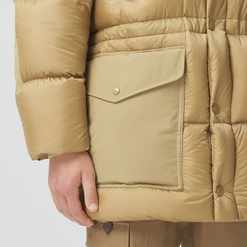 Logo Appliqué Nylon Puffer Coat 5