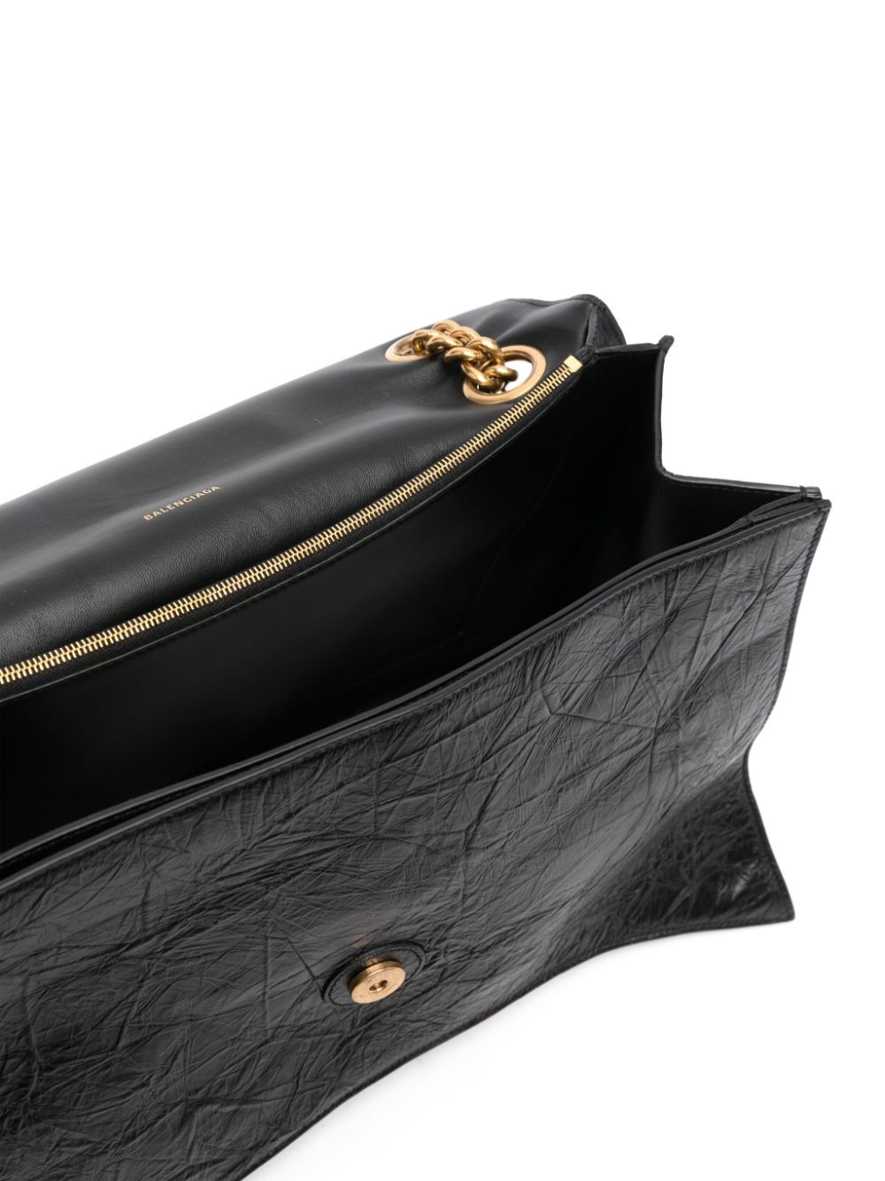 logo-plaque leather shoulder bag - 5