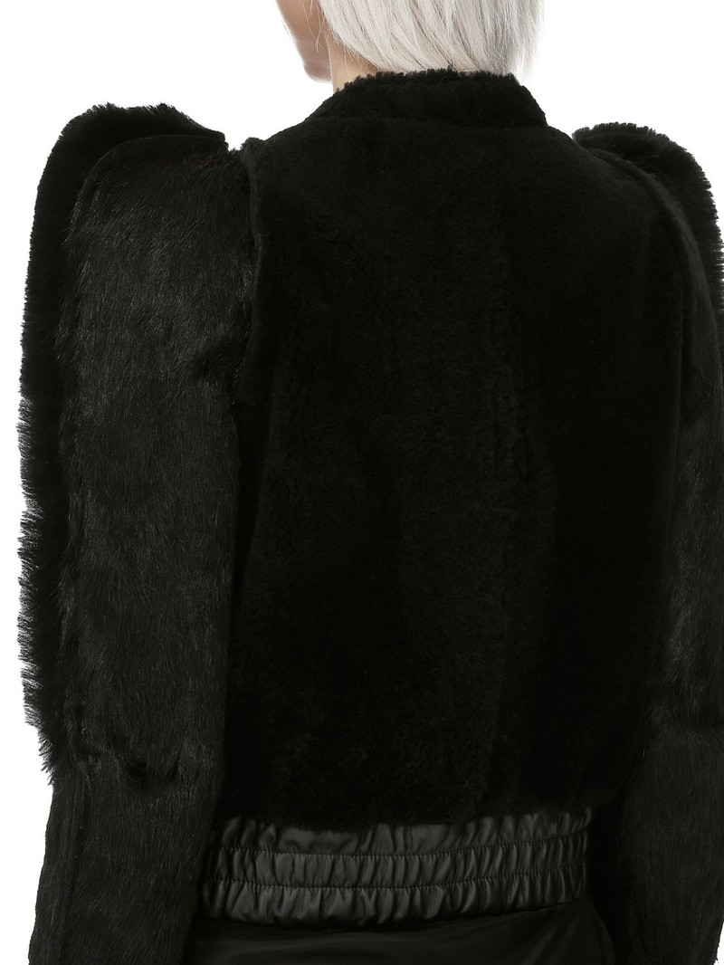 Zionic Flanged shearling cropped jacket 5