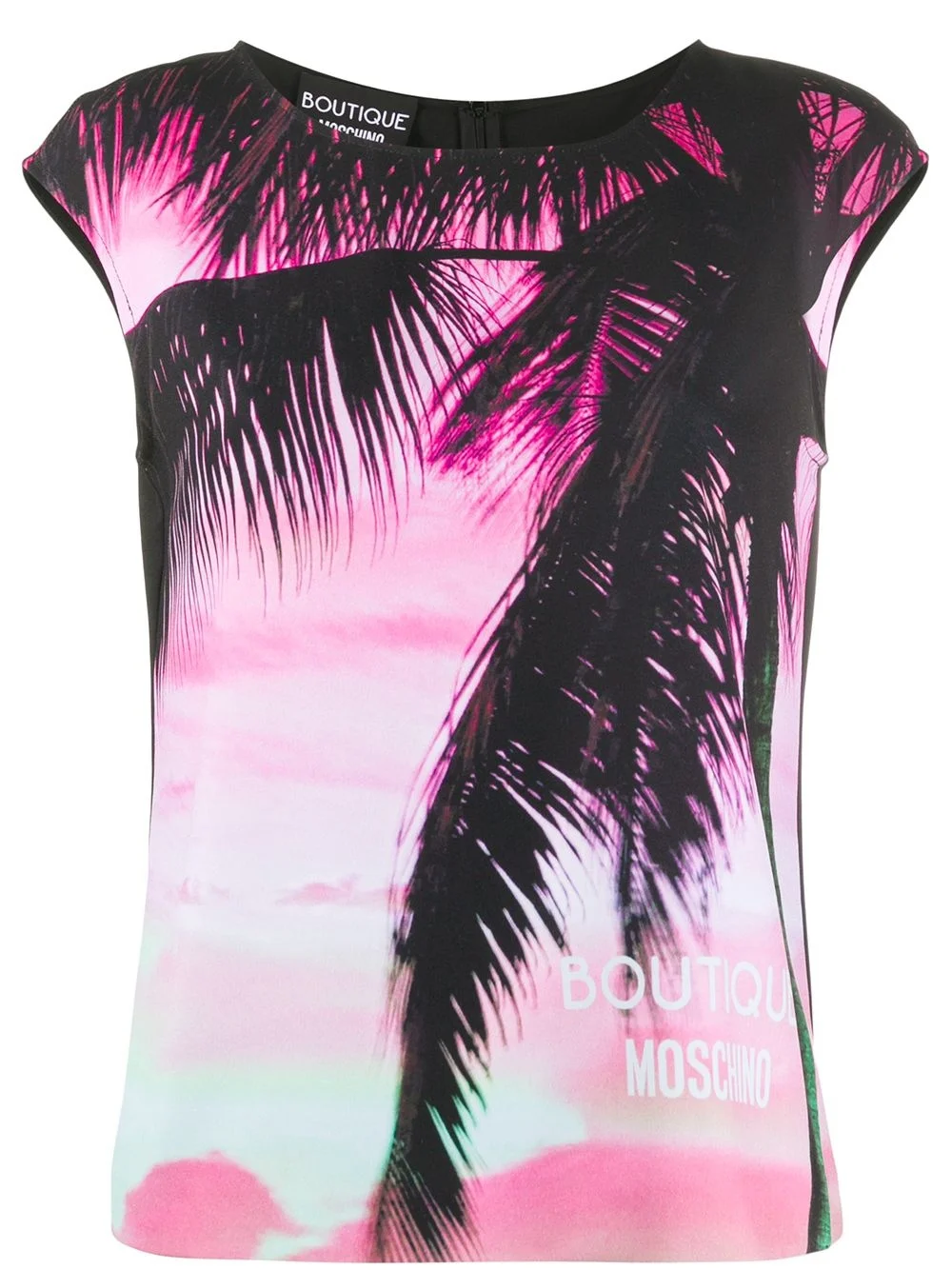 palm tree print top - 1