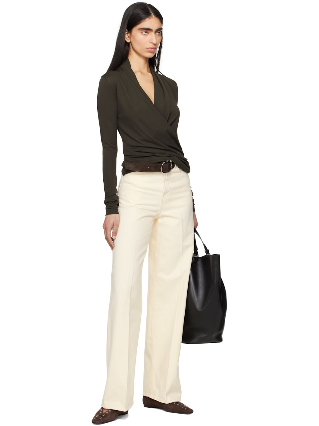 Brown Swirl Suede Belt - 3