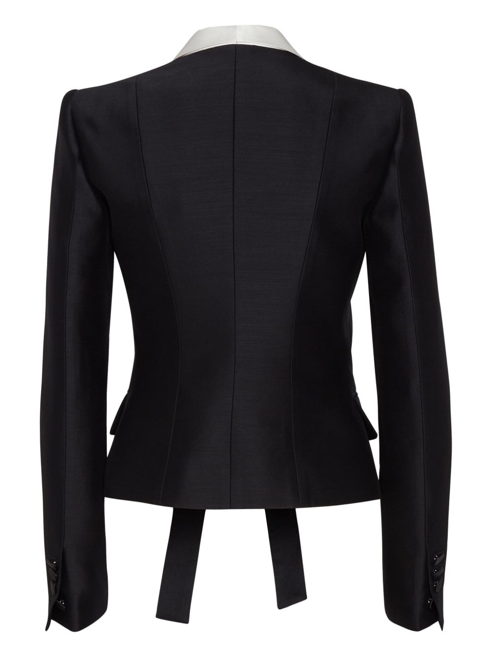 bow detailing cotton jacket - 2