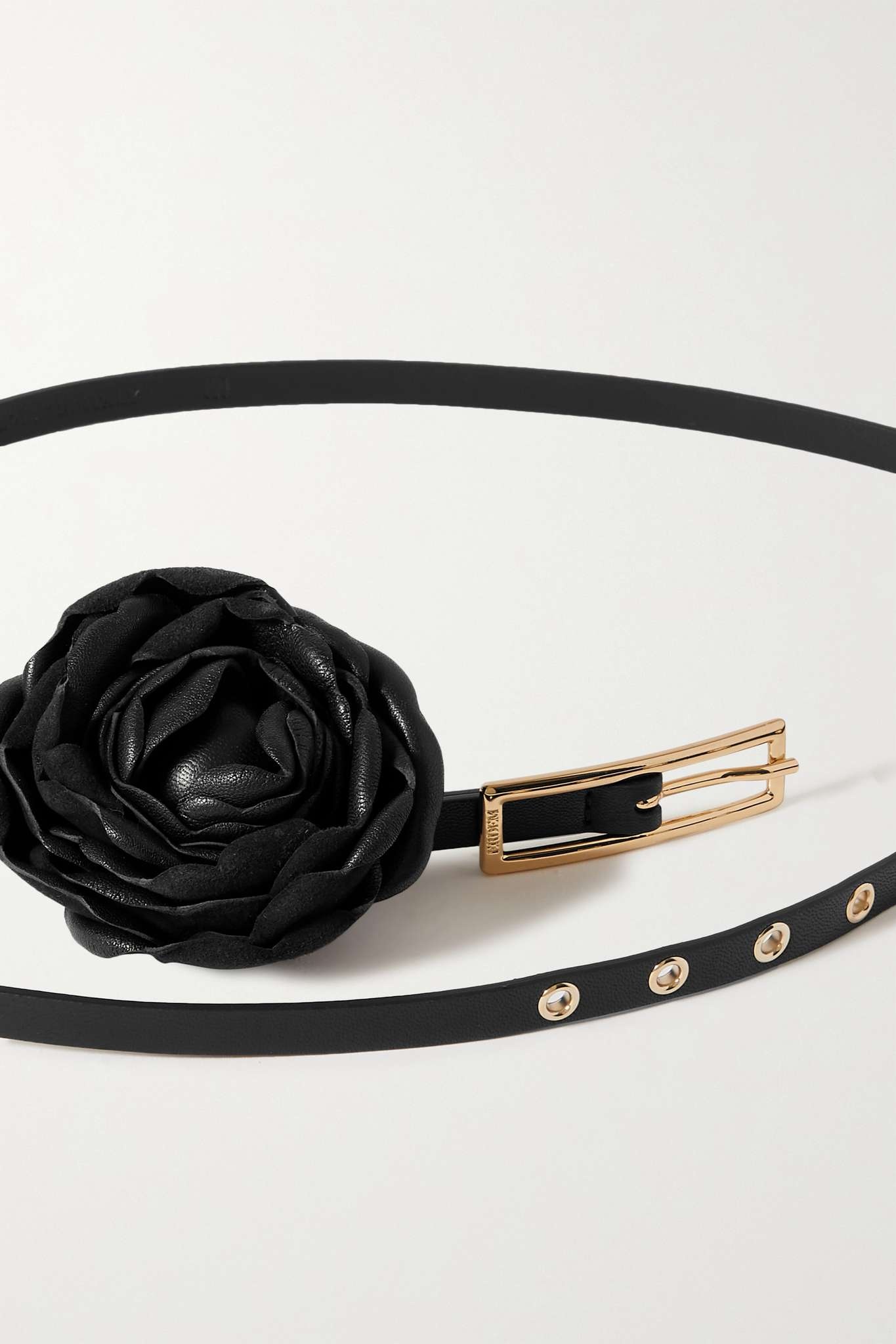 Embellished leather belt - 3