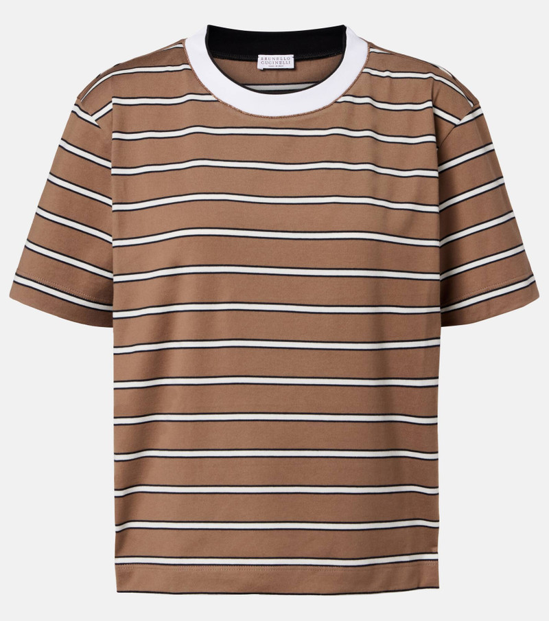 Striped cotton jersey T-shirt 1