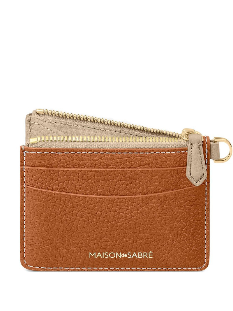 zipped leather card holder 1