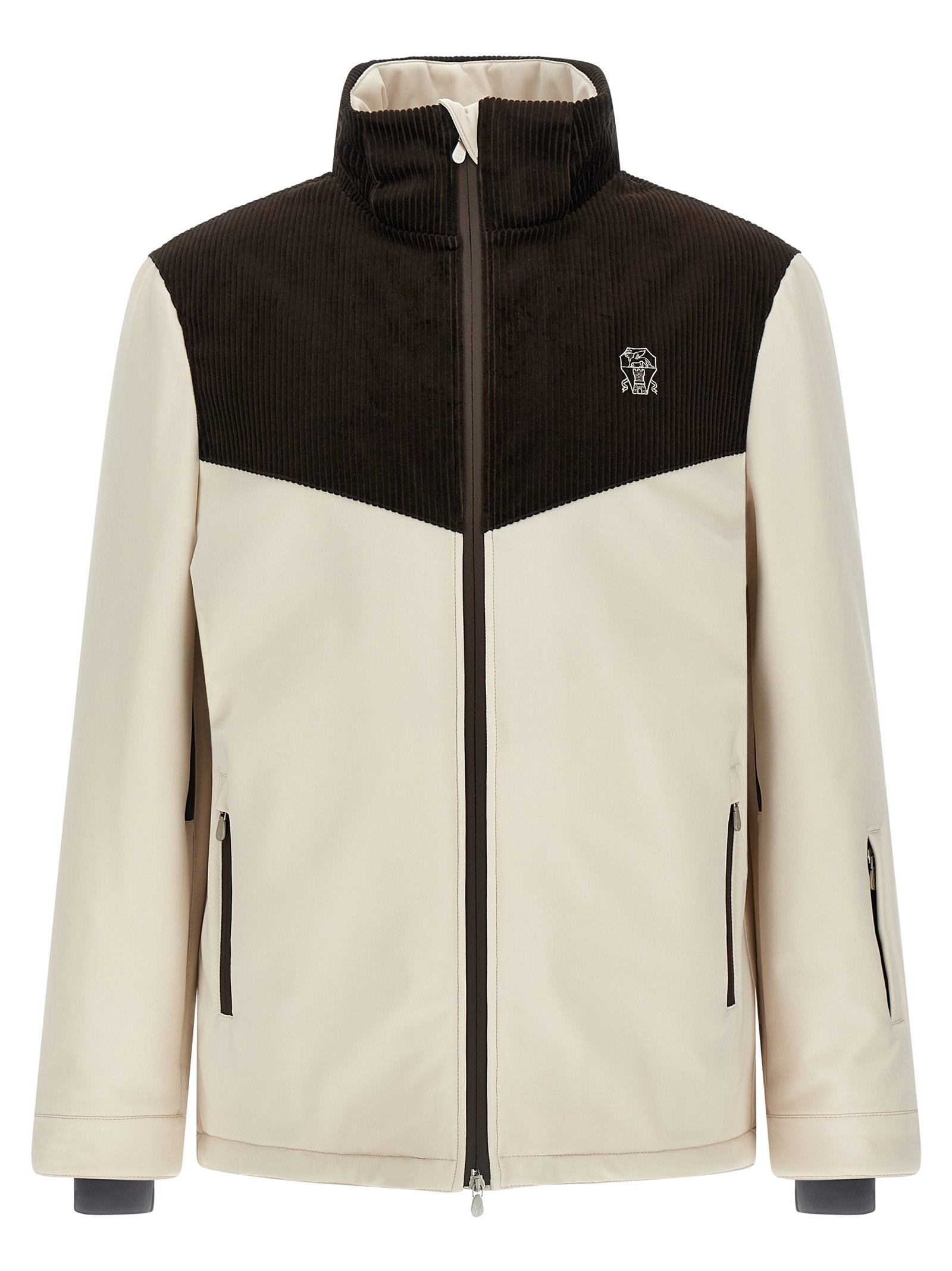 Corduroy Insert Ski Jacket Puffer Jackets Multicolor - 2