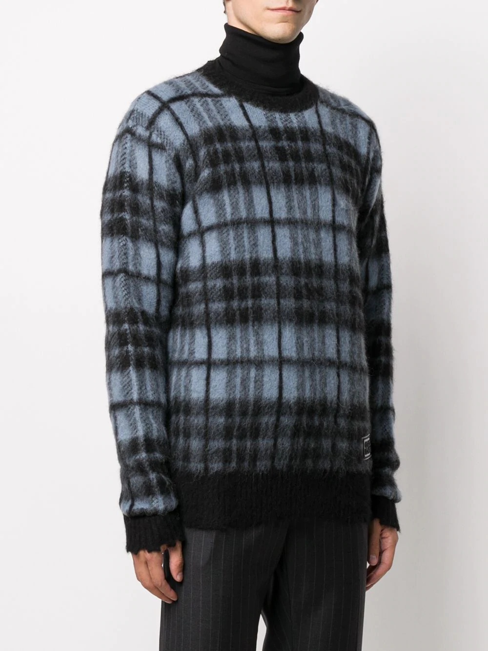 intarsia check print jumper - 3