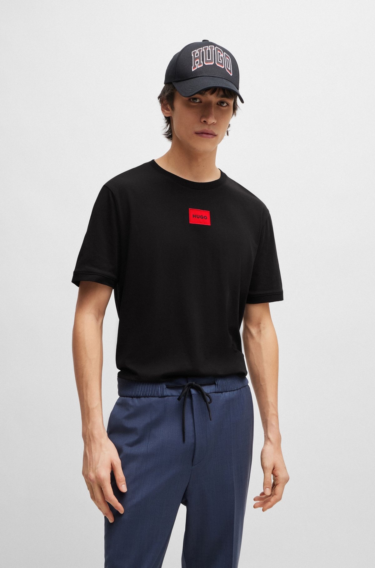 COTTON-JERSEY T-SHIRT WITH LOGO LABEL - 2