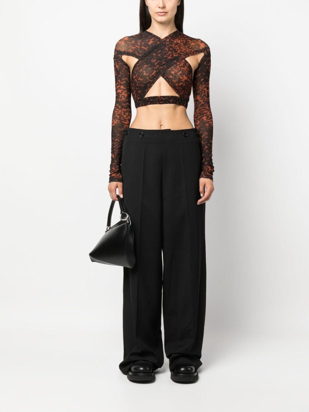wide-leg tailored trousers - 2