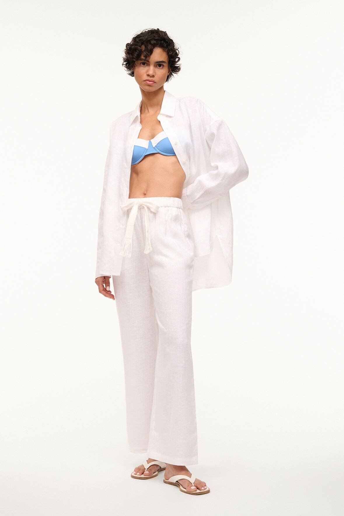 STAUD COLTON SHIRT WHITE - 2