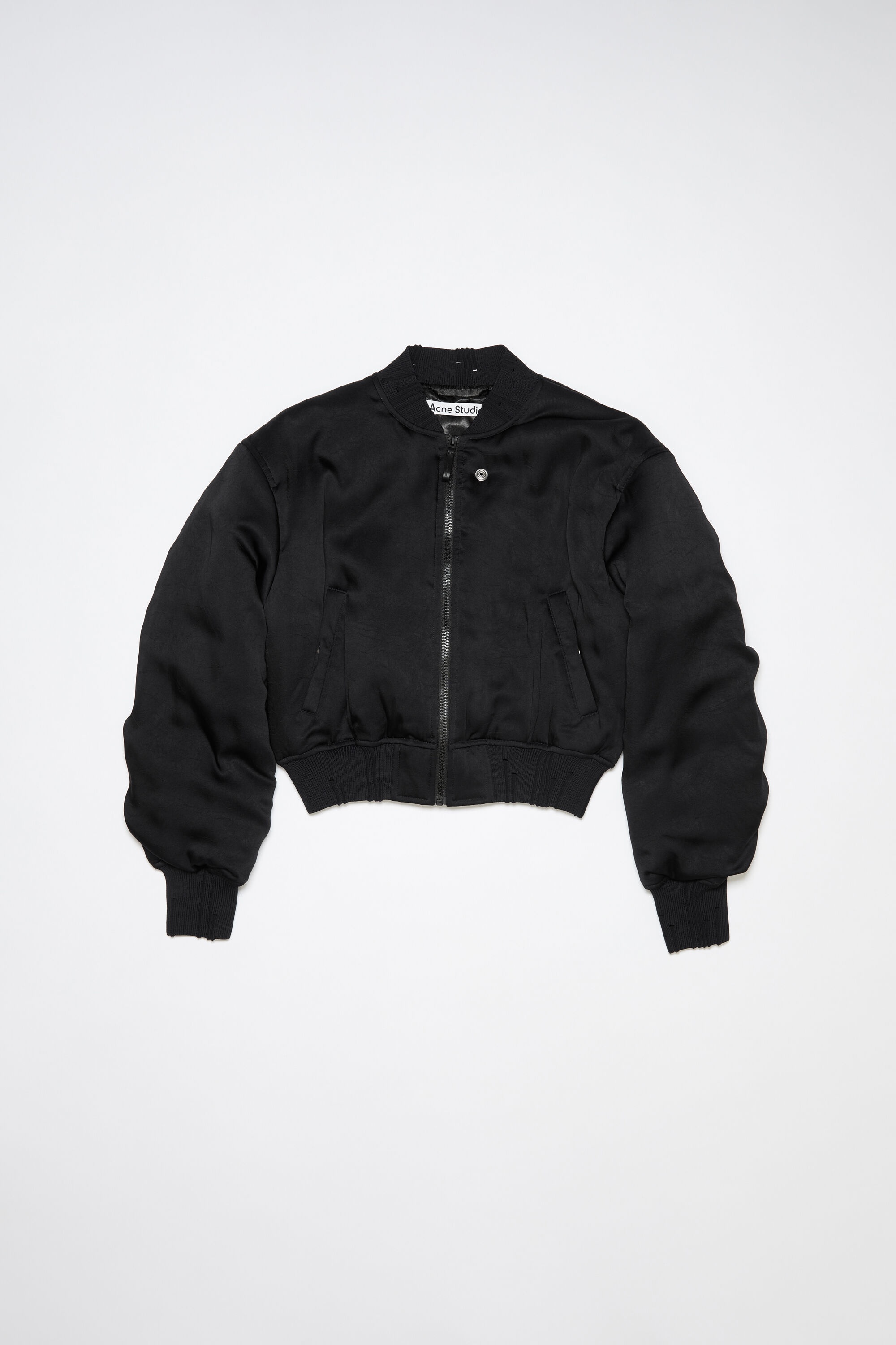 Logo patch bomber jacket - Black