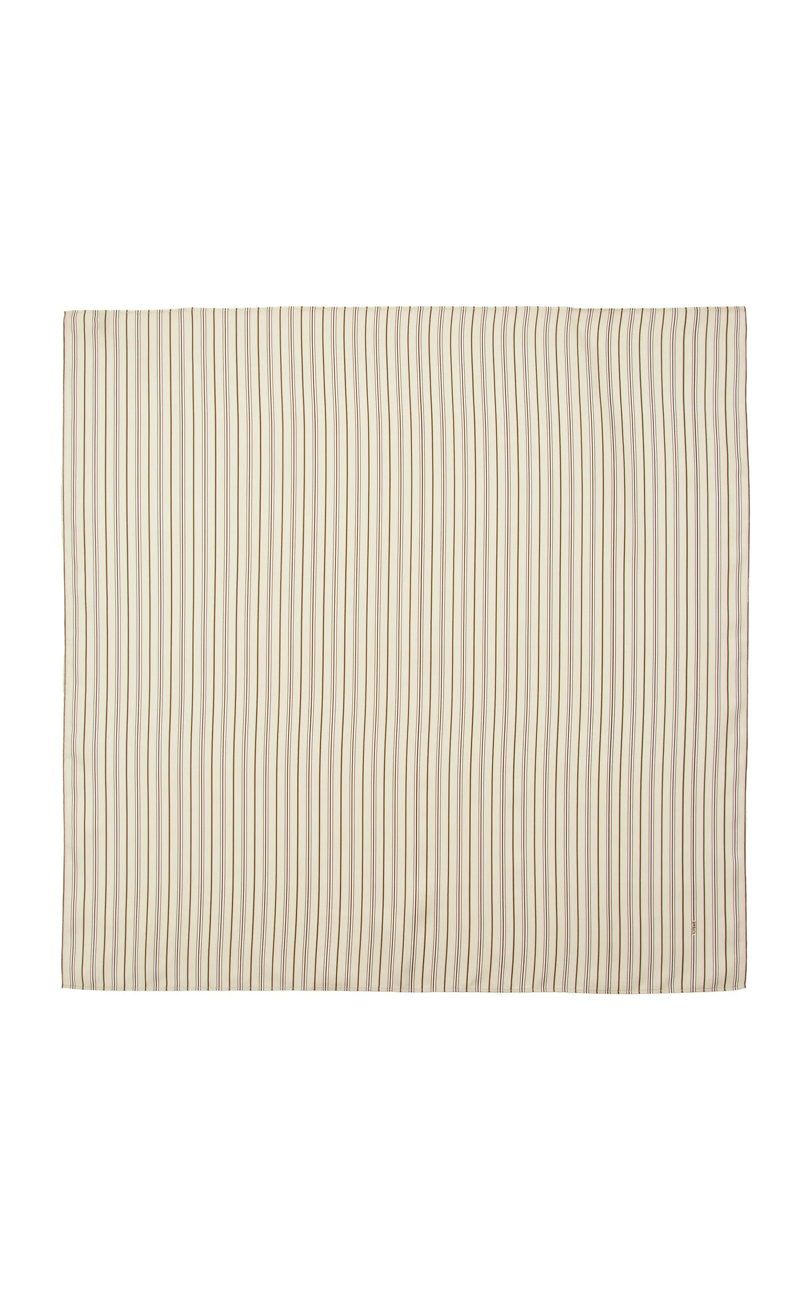 Striped Silk Scarf neutral - 1