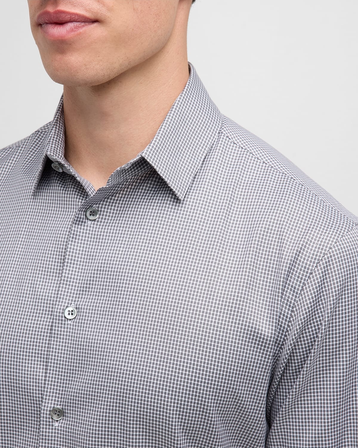 Men's Gingham Sport Shirt - 5