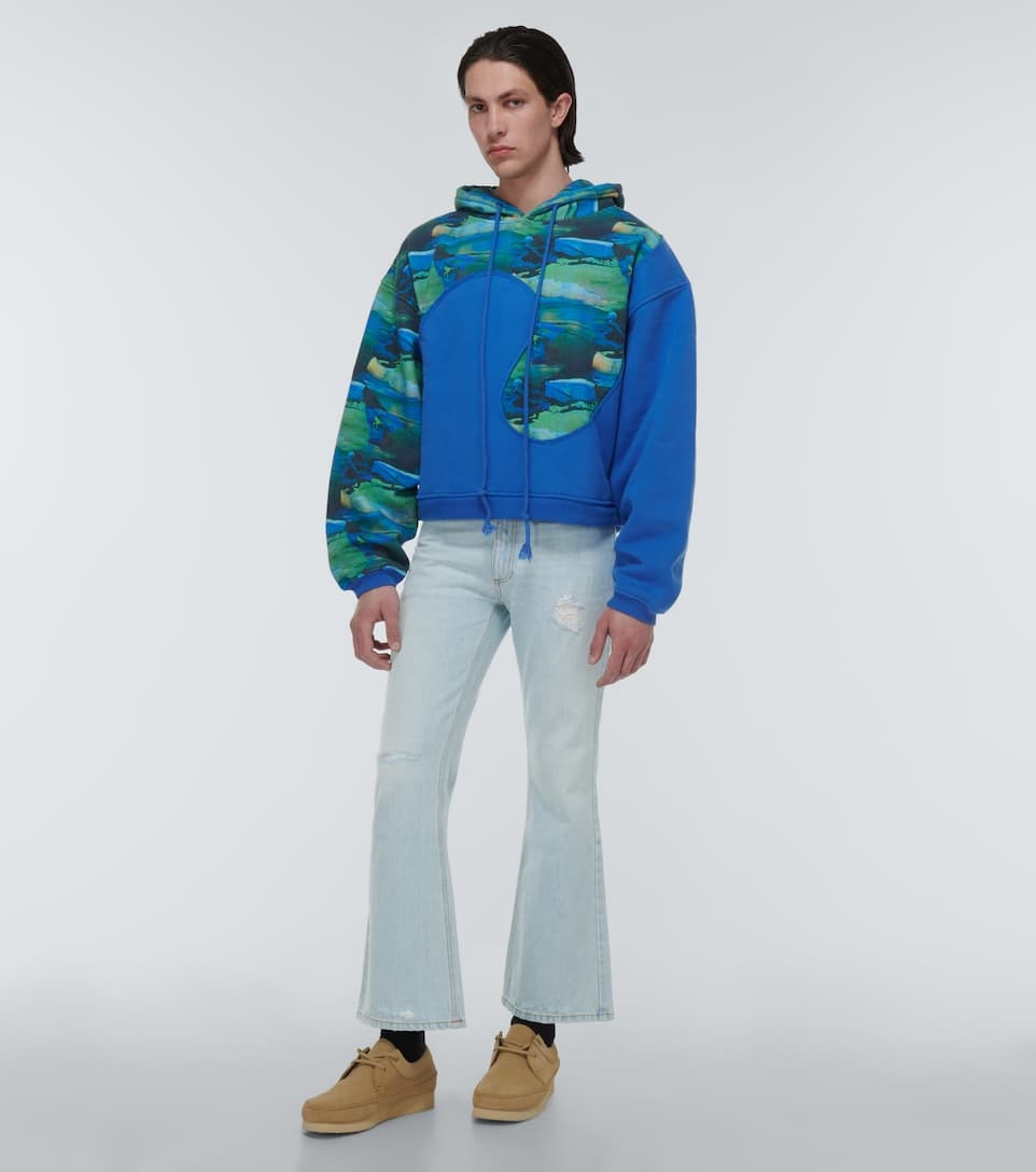 Distressed mid-rise flared jeans - 2
