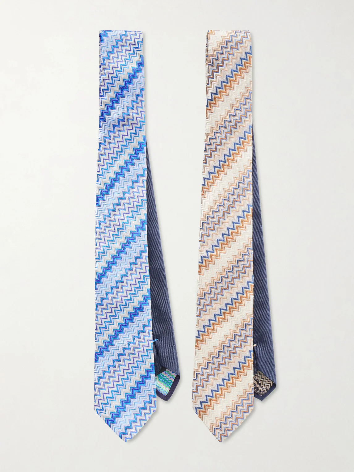 Two-Pack 7cm Silk-Jacquard Tie - 1