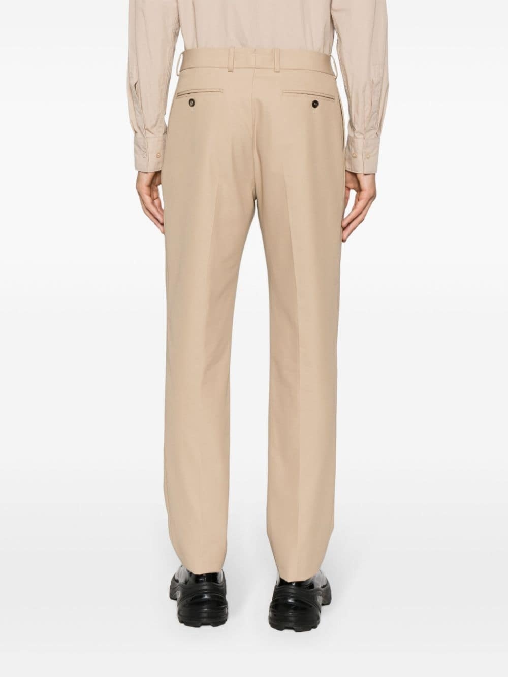 mid-rise twill-weave tailored trousers - 4