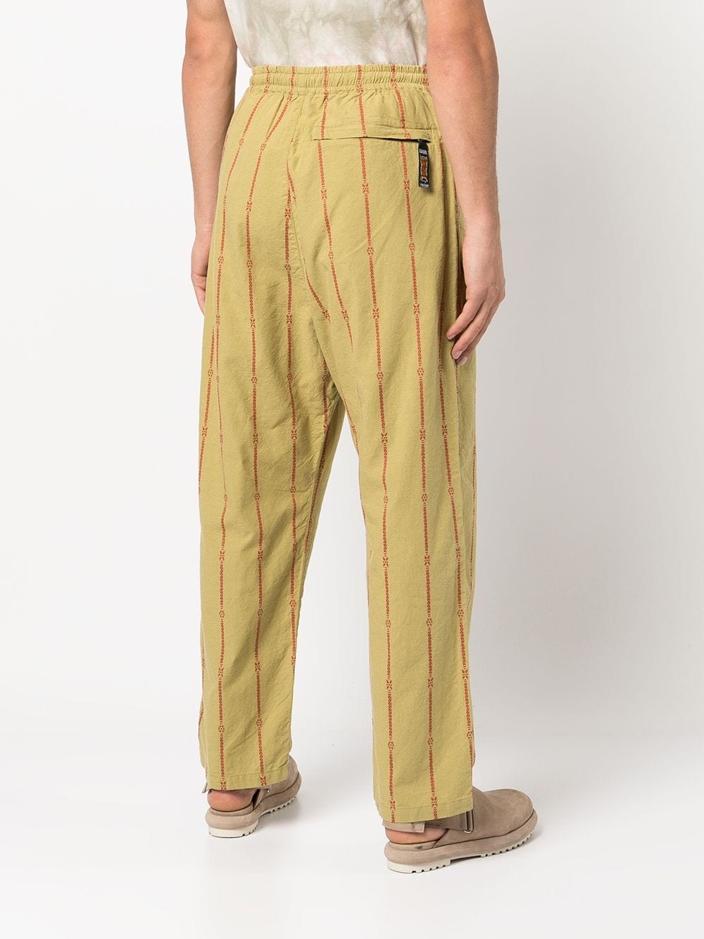 striped drawstring trousers - 4