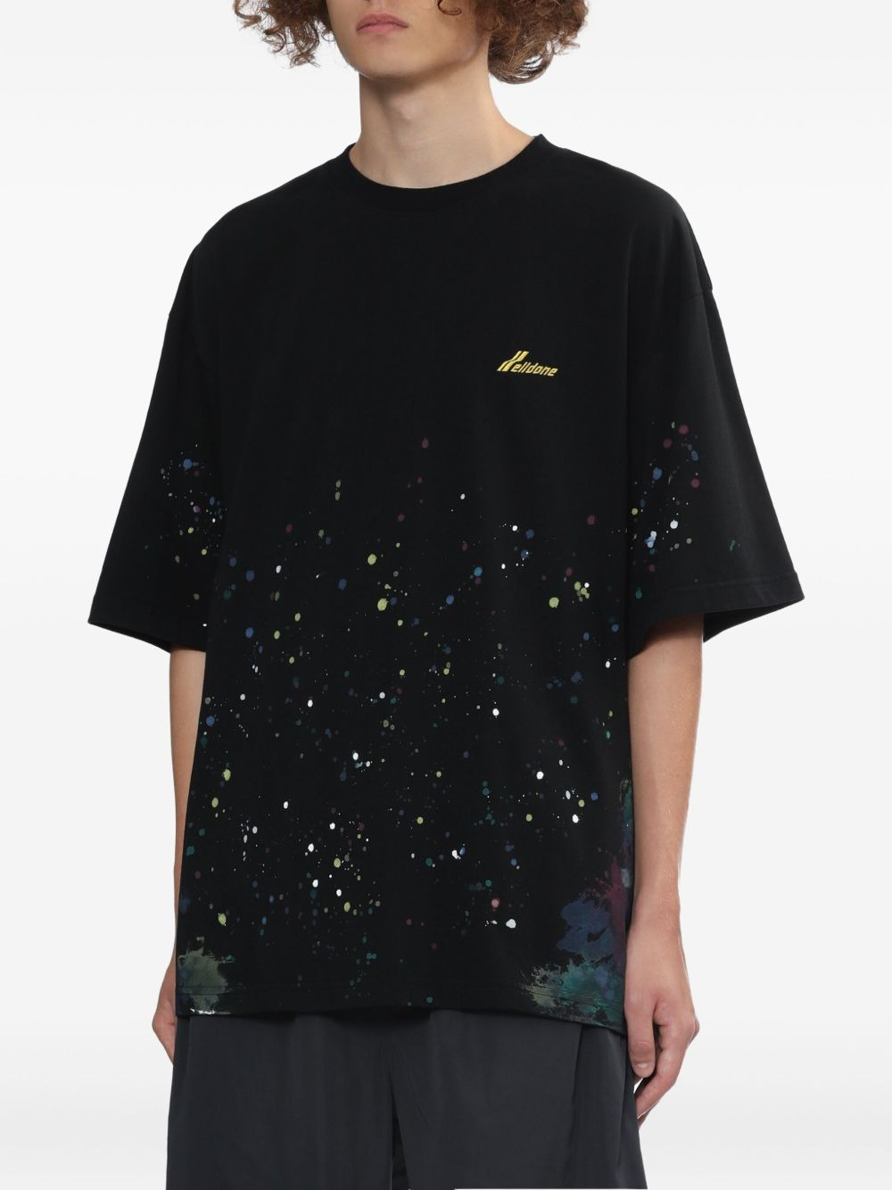 paint-splatter cotton T-shirt - 3