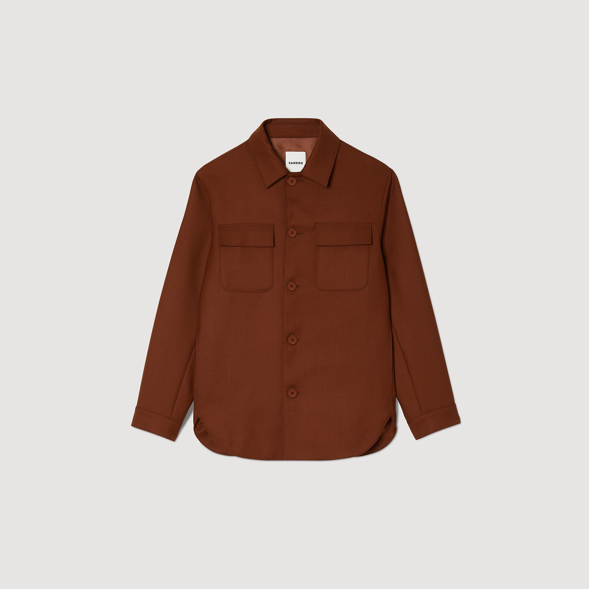 WOOL BLEND OVERSHIRT - 1