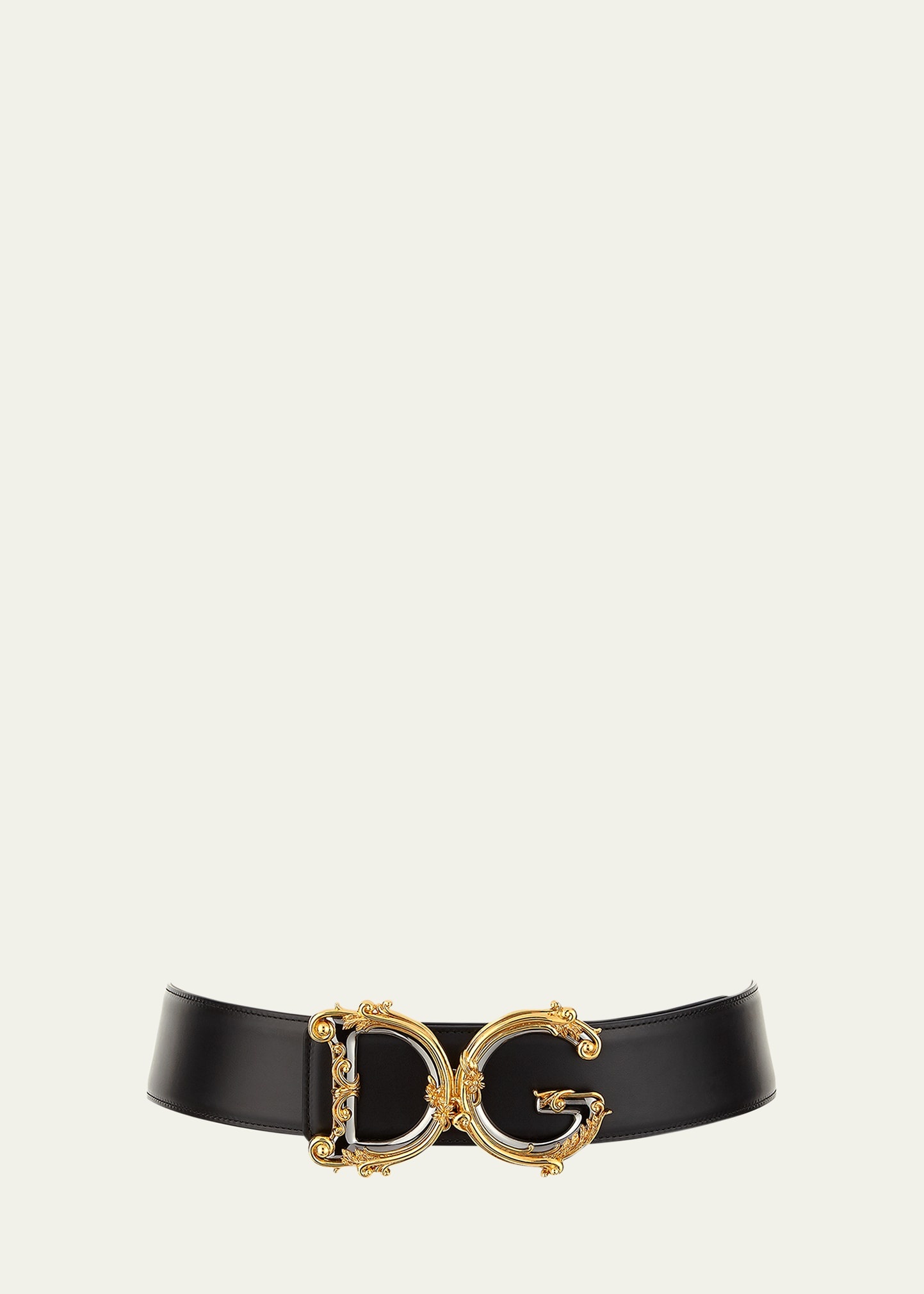 Baroque Logo Leather Belt - 1
