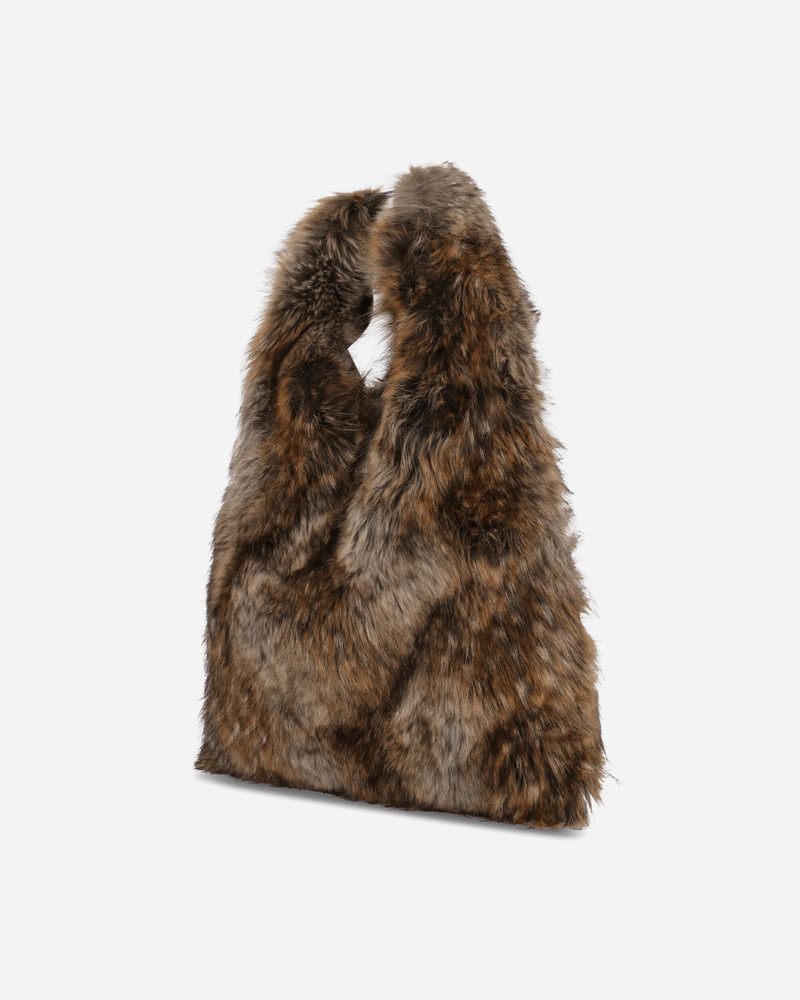 MM6 Maison Margiela Faux Fur Japanese Bag Brown outlook
