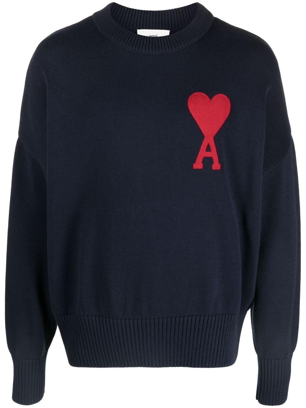 embroidered-logo long-sleeve jumper - 1