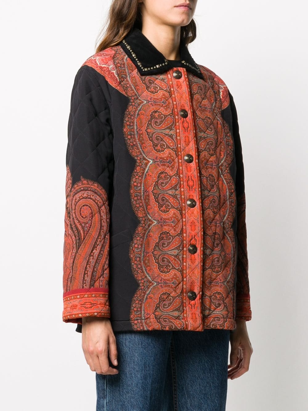 paisley detail jacket - 3