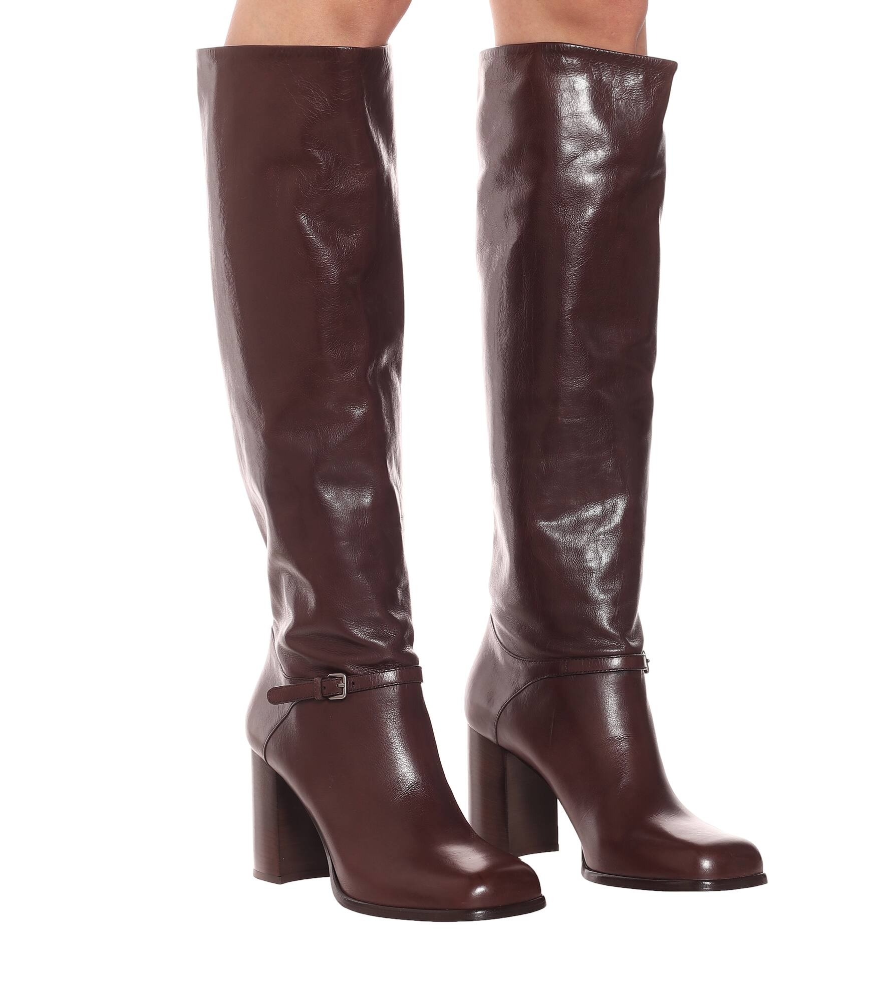 Leather knee-high boots - 4