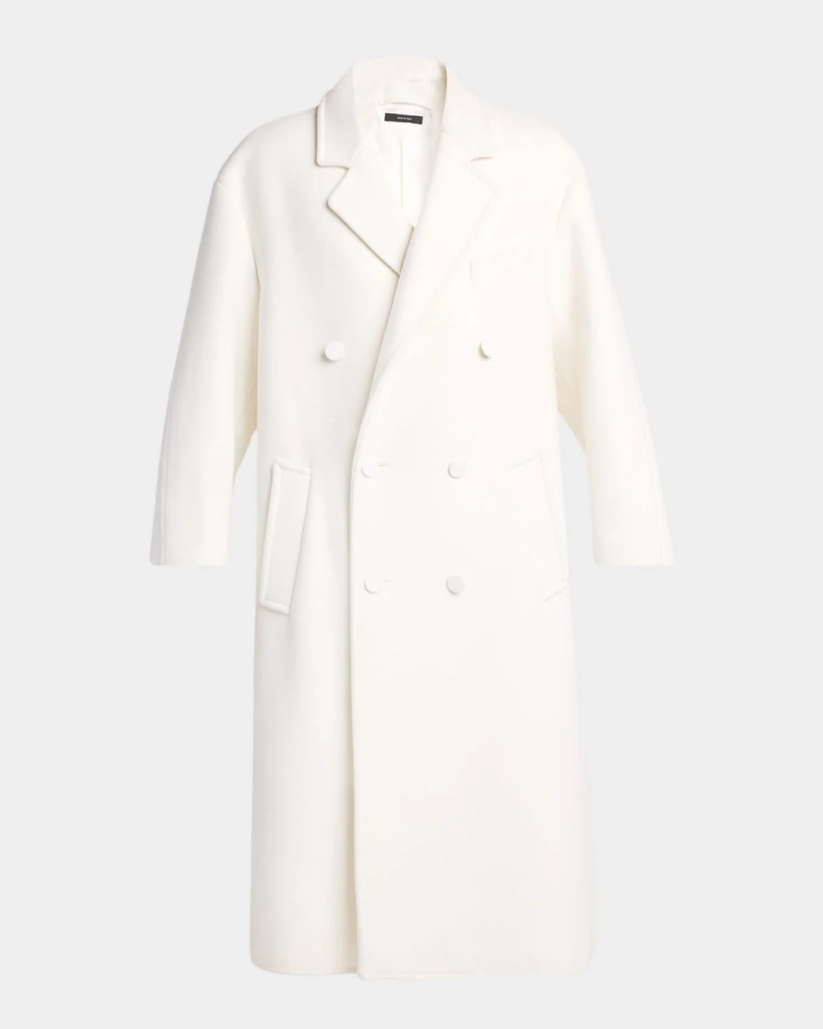 Men's Double Splittable Cashmere Double-Breasted Overcoat - 1