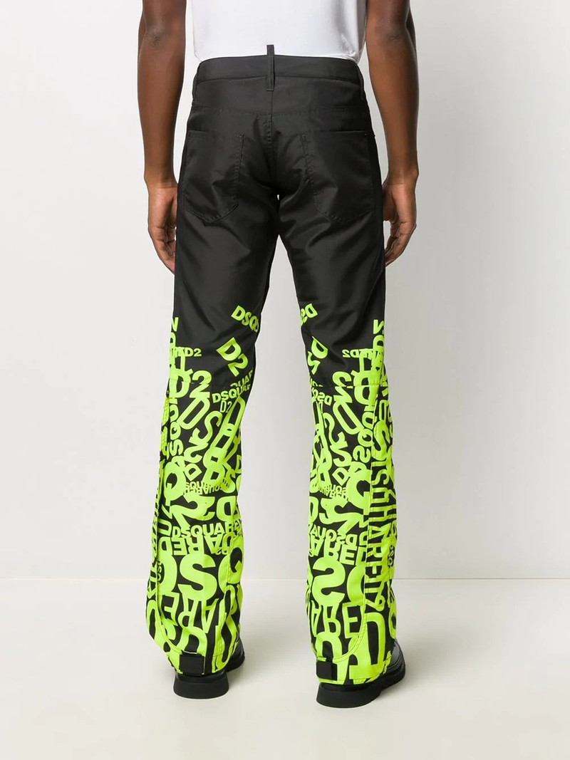 logo-print wide-leg trousers 4