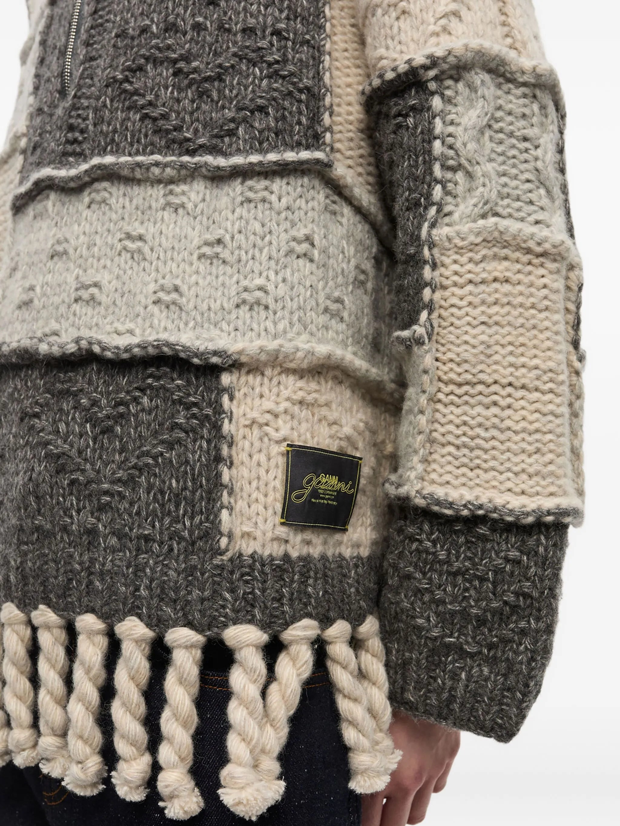 panelled sweater - 5