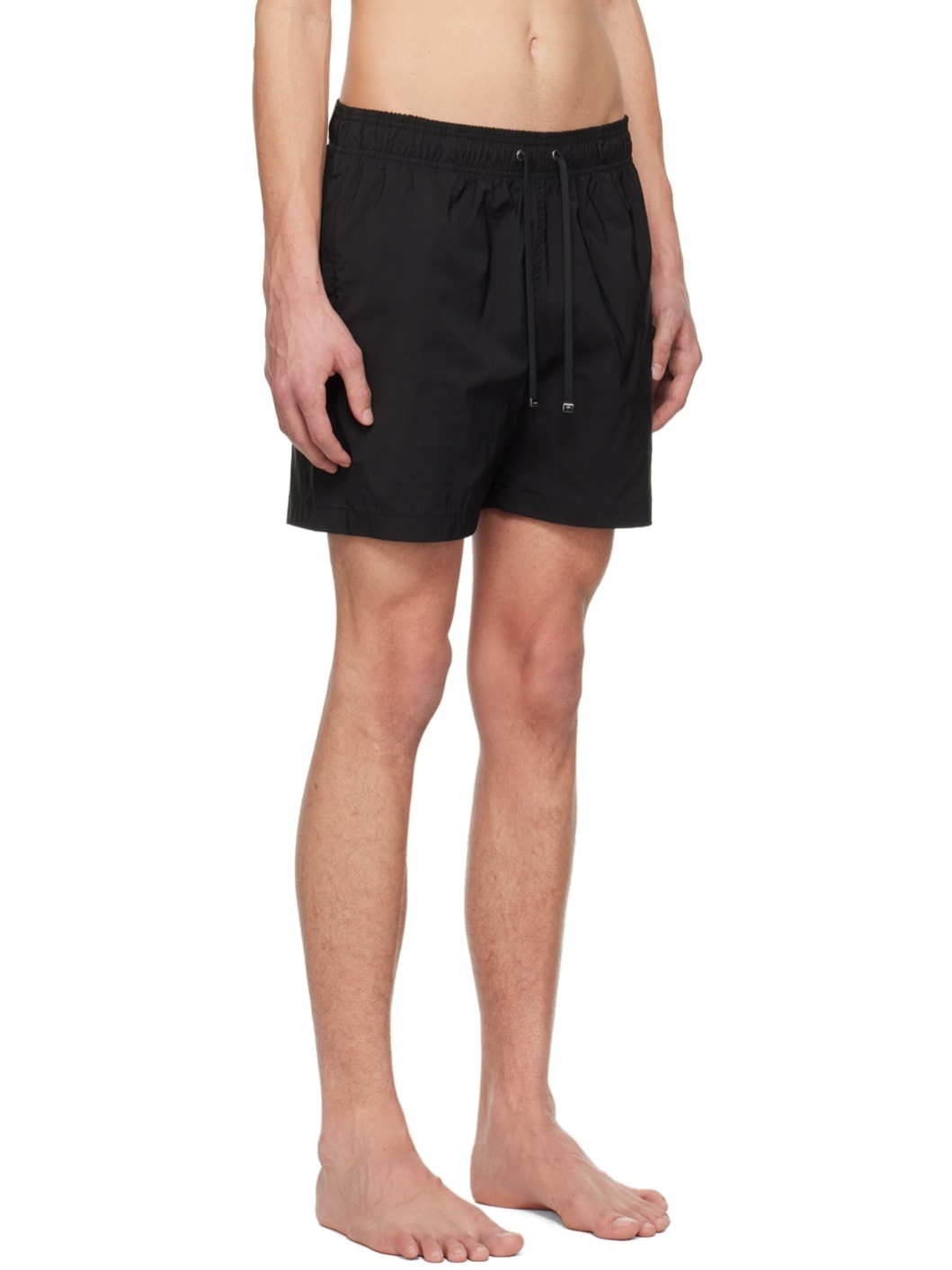 Black Vertical Stack Swim Short - 2