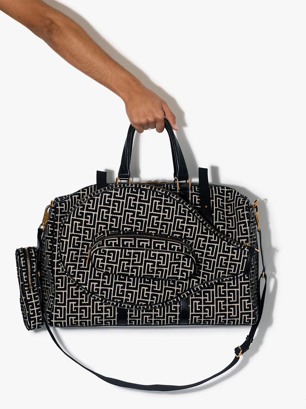 monogram-jacquard cotton holdall - 4