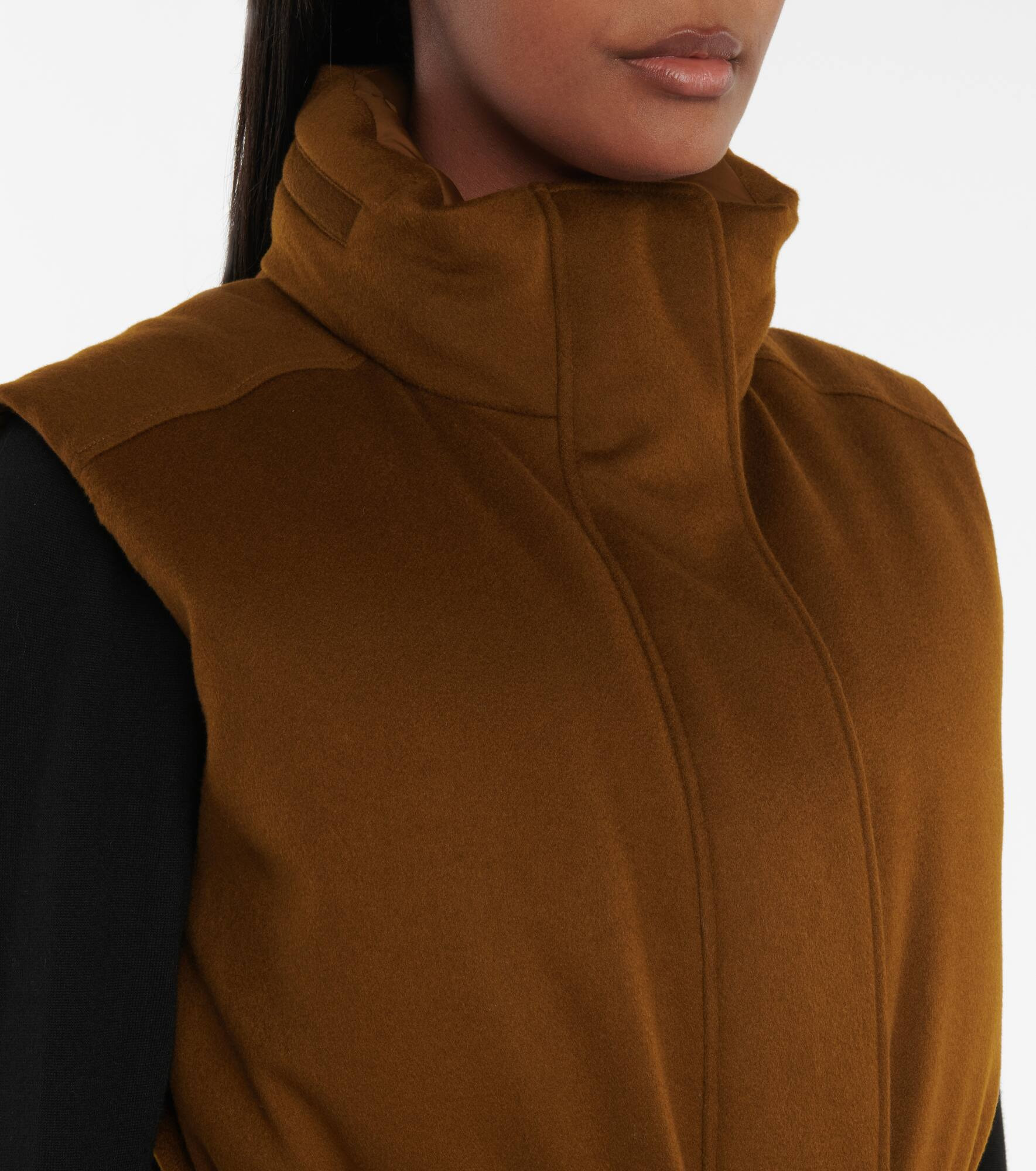 Laytin belted cashmere down vest - 4