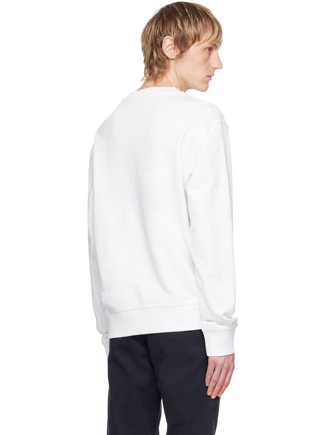 White Bonded Sweatshirt - 3