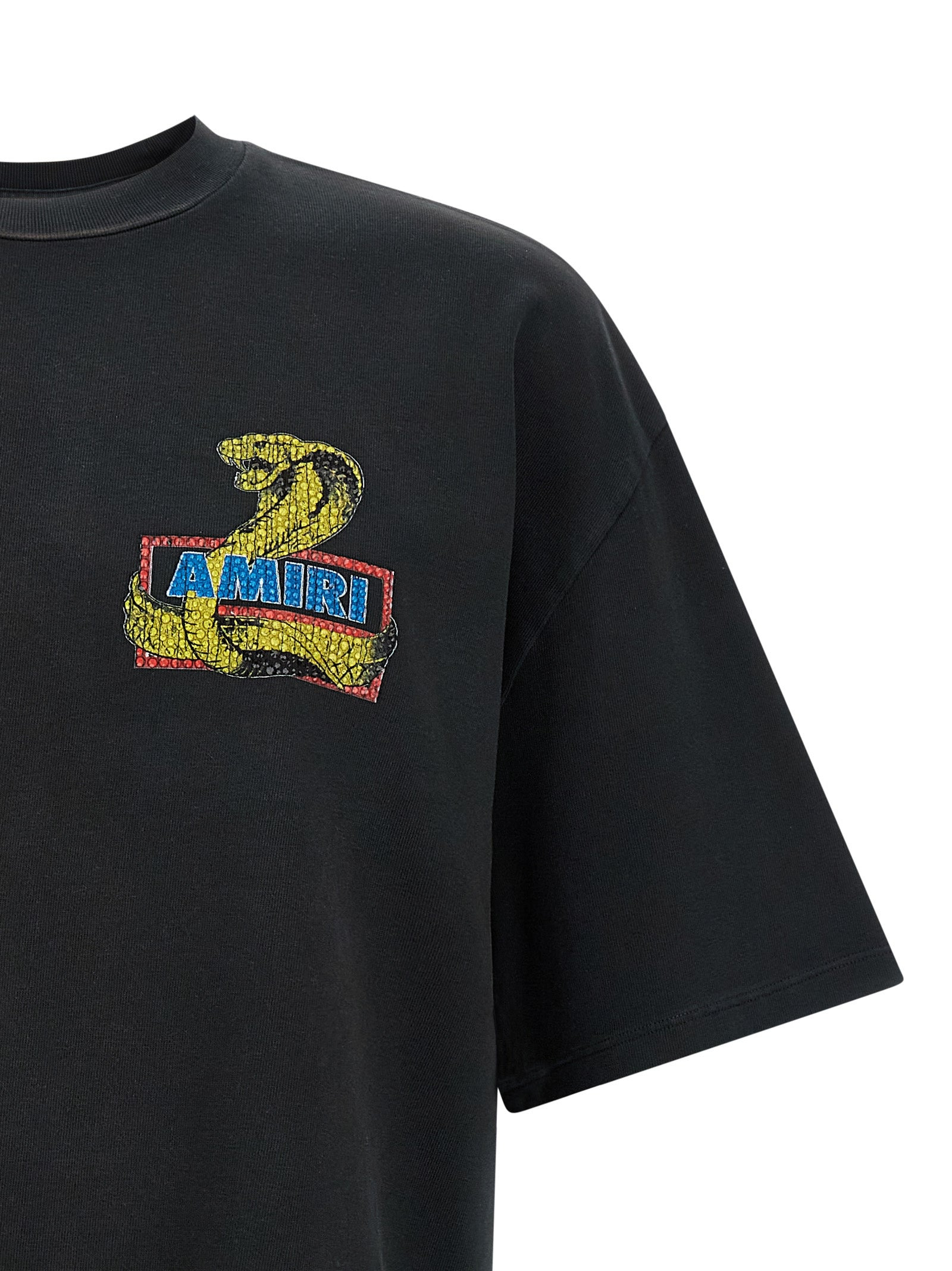 Amiri Crystal Cobra T-Shirt Black - 3