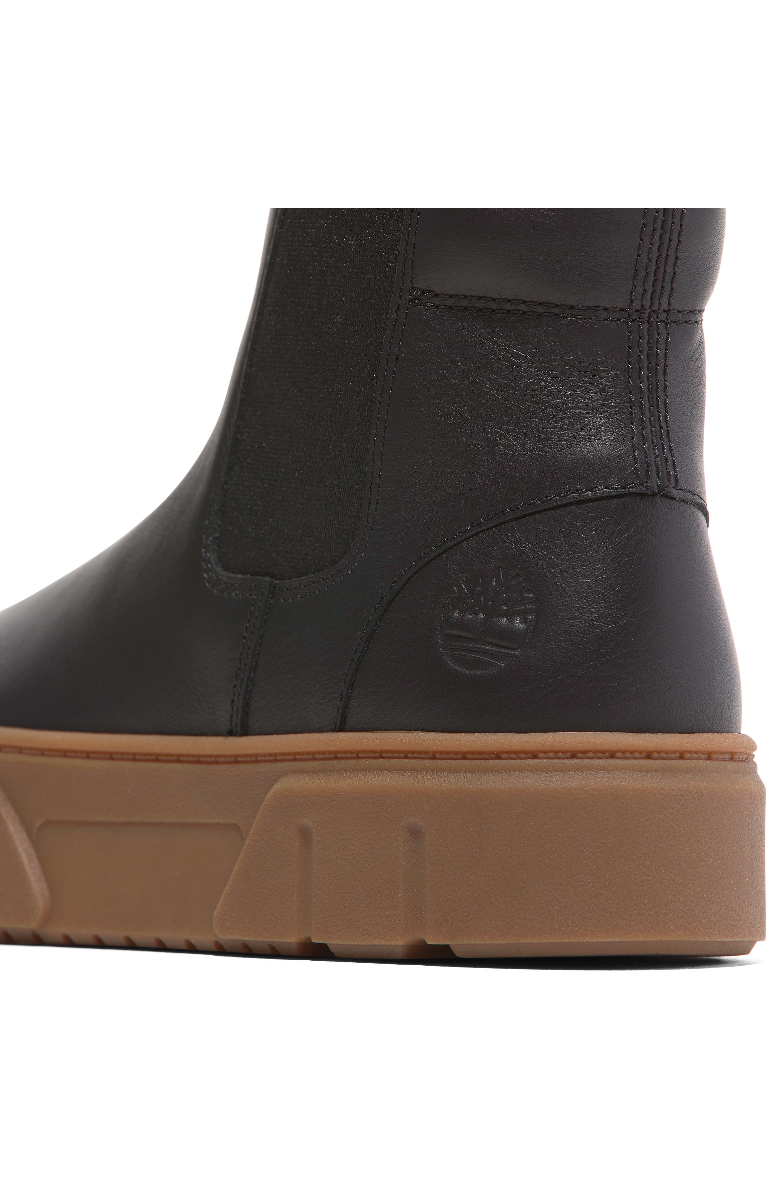 Timberland Laurel Court Pull-On Sneaker Boot in Black Full Grain at Nordstrom - 6