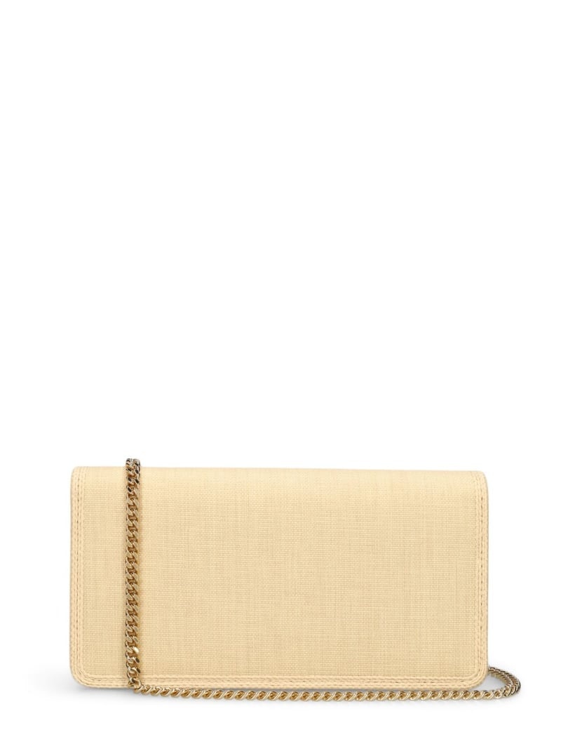 Vlogo signature raffia wallet w/chain - 4