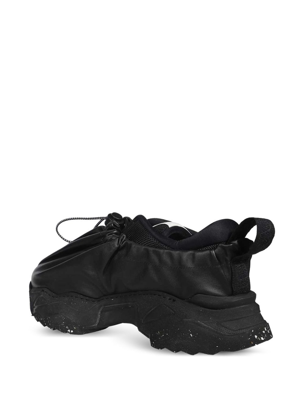 drawstring leather sneakers - 3