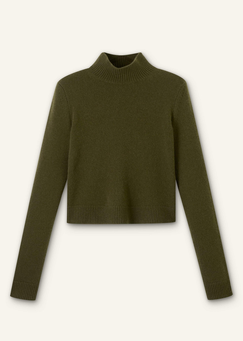 High Neck Crop Sweater 1