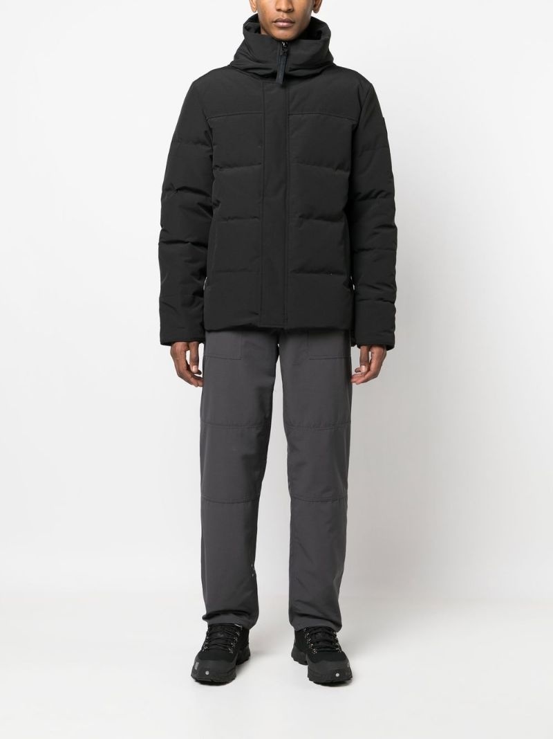 logo-patch down puffer jacket - 2